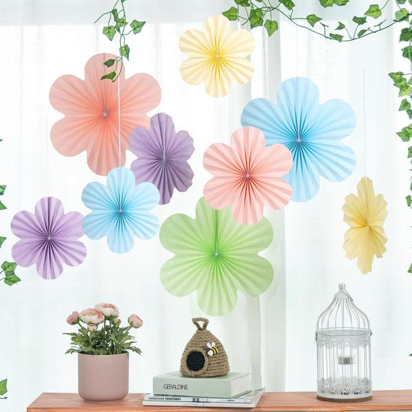 Imagem de Decorações de flores de papel SUNBEAUTY para sala de aula de parede