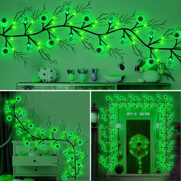 Imagem de Decorações de Halloween Willow Vine Twig Garland 6 pés PASUTO