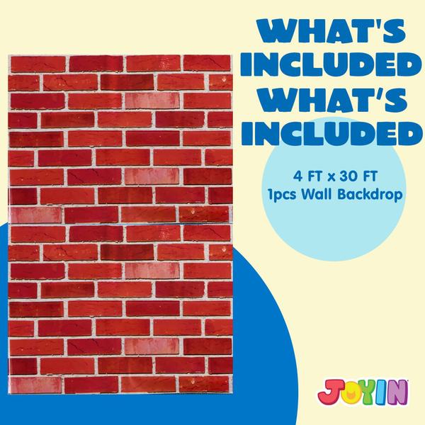 Imagem de Decorações de parede de fundo JOYIN Brick Wall 1,2 m x 9 m