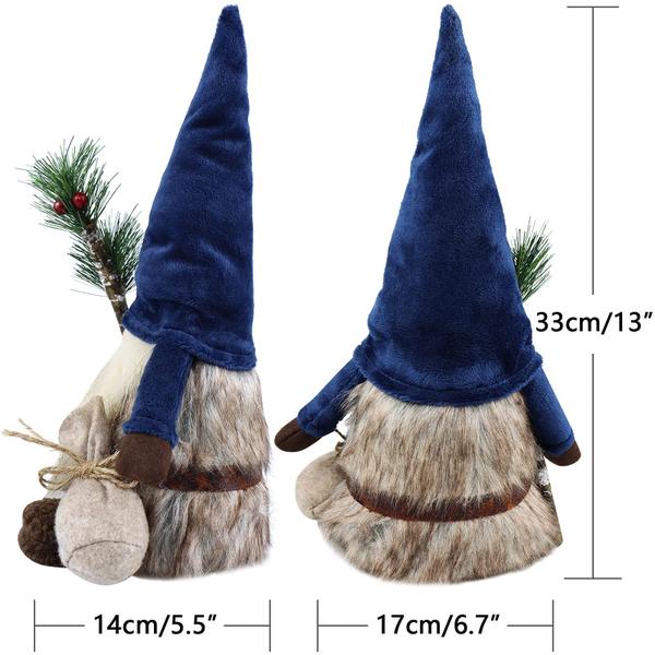 Imagem de Decorações de pelúcia de gnomos de Natal Gehydy Handmade Scan 33cm