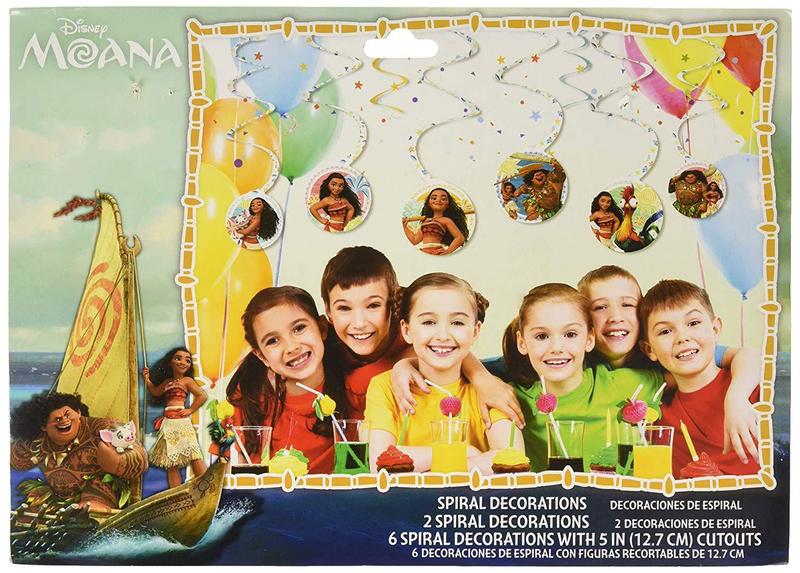 Imagem de Decorações em espiral Amscan Disney Moana Vibrant Hanging Swirls