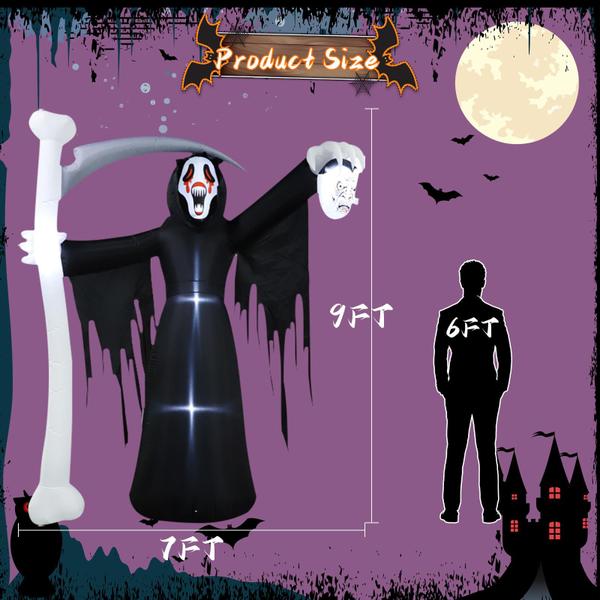 Imagem de Decorações infláveis de Halloween Giant 9FT Grim Reaper