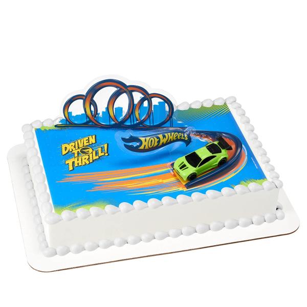 Imagem de Decorações para bolos DecoSet Hot Wheels Drift com carro de corrida