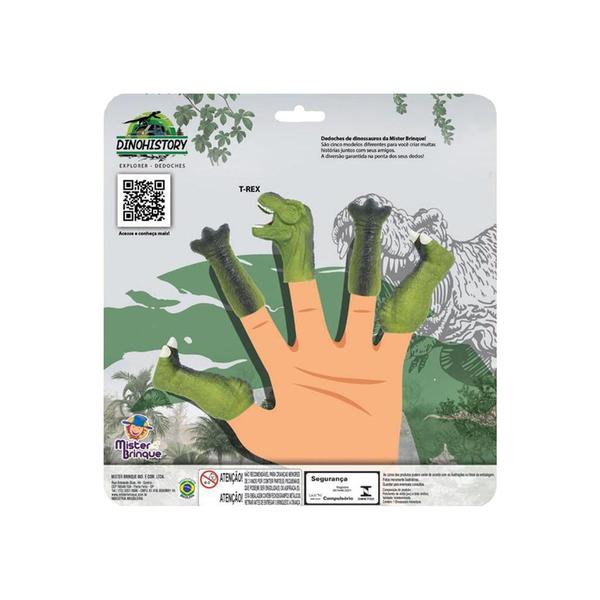 Imagem de Dedoche De Dinossauro Rex Infantil Brinquedo 5 Peças - Mister Brinque