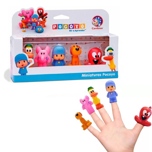 Dedoche Fantoche Mini Miniaturas 5 pçs Turma do Pocoyo Cód. 2308 - Cardoso Toys Imagem de Dedoche Fantoche Mini Miniaturas 5 pçs Turma do Pocoyo Cód. 2308