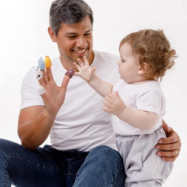 Imagem de Dedoches Divertidos Brincadeira para Banho Bebê +3 Anos Buba