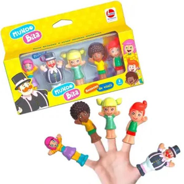 Imagem de Dedoches Mundo Bita Kit 5 Fantoches De Dedo Infantil Vinil