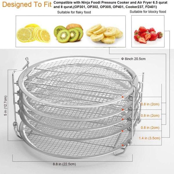 Imagem de Defenda panela de pressão e fritadeira de ar, rack desidratador de aço inoxidável de grau alimentar, 1 pacote/conjunto Panelas de Pressão