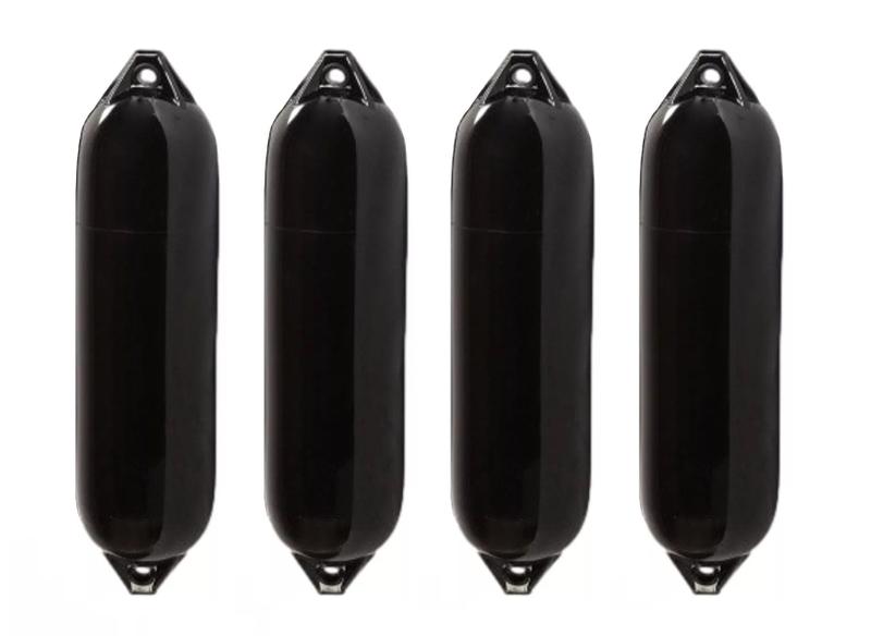 Defensa Náutica F3 22x74,5 Preta Inflável Barco Lancha Kit 4 - Seaflo Imagem de Defensa Náutica F3 22x74,5 Preta Inflável Barco Lancha Kit 4