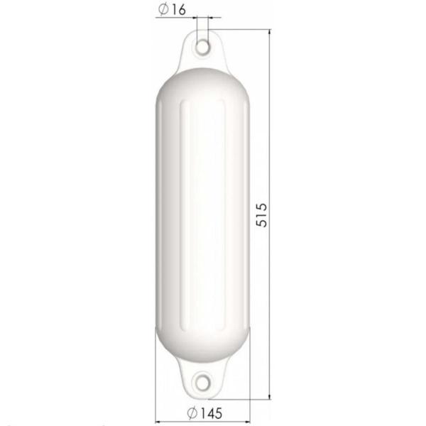 Imagem de Defensa Polyform Original G3 Inflável Branca 14,5 x 51,5cm