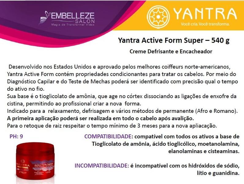 Imagem de Defrisante e Encacheador Yantra Active Form Super 540g