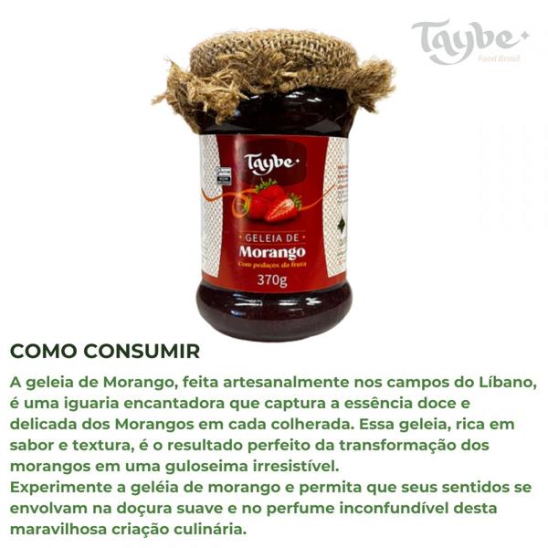 Imagem de Deliciosa Geleia De Morango Artesanal Importada 370g - Taybe