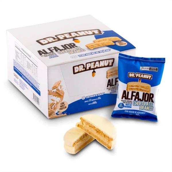 Imagem de Delicioso Alfajor Dr. Peanut Com Whey Protein Cx 12 Unid com 55g cada