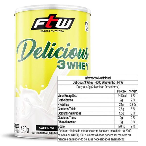 Imagem de Delicious 3 Whey 450 G - Ftw (Wheyzinho) Wheyzinho 450 G