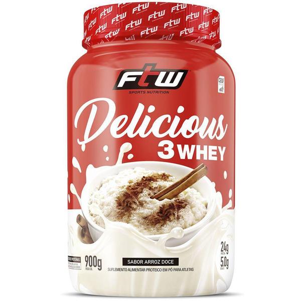 Imagem de Delicious 3 Whey Sabor Arroz Doce 900g FTW - FITOWAY