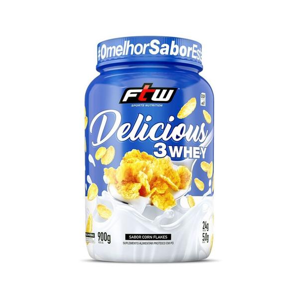 Imagem de Delicious 3Whey (900g) - Sabor: Corn Flakes