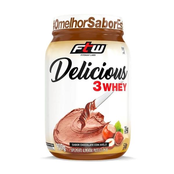 Imagem de Delicious 3Whey (900g) - Sabor: Creme de Avelã