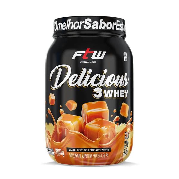 Imagem de Delicious 3Whey Pote 900g - FTW Fitoway