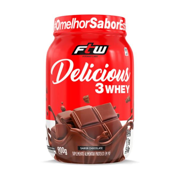 Imagem de DELICIOUS WHEY 3W (CHOCOLATE MALTADO) (900g) - FTW