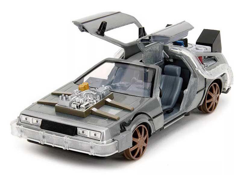 Imagem de Delorean Filme Back To The Future 3 v.Trilho Com luz Jada 1/24