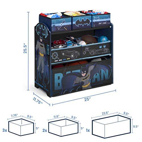 Imagem de Delta Children Design & Store 6 Bin Toy Storage Organizer - Greenguard Gold Certified, Batman