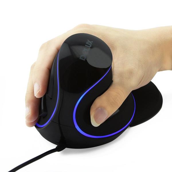 Imagem de Delux M618 Plus Ergonomic Vertical Mouse Gamer Wired 6d Usb