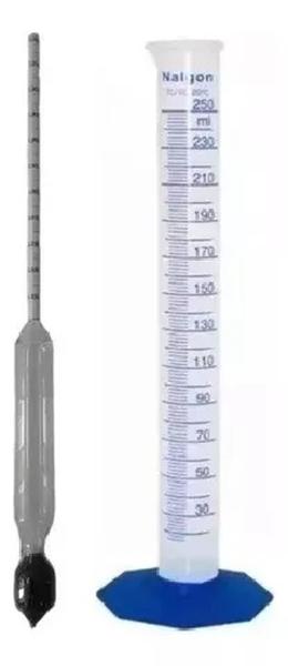 Imagem de Densímetro Uso Geral 0,700 A 1,000 G/cm3 + Proveta 250 Ml