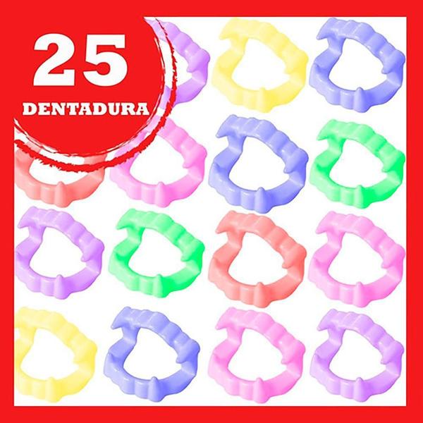 Imagem de Dentadura Plástico 25 Unidades Festa Decoração