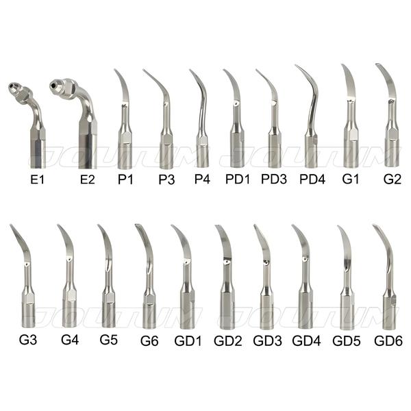 Imagem de Dental Ultrasonic Scaling Dicas, Fit EMS Woodpecker, Scaler Handpiece, G1,G2,G3,G4,P1,P3, 5pcs