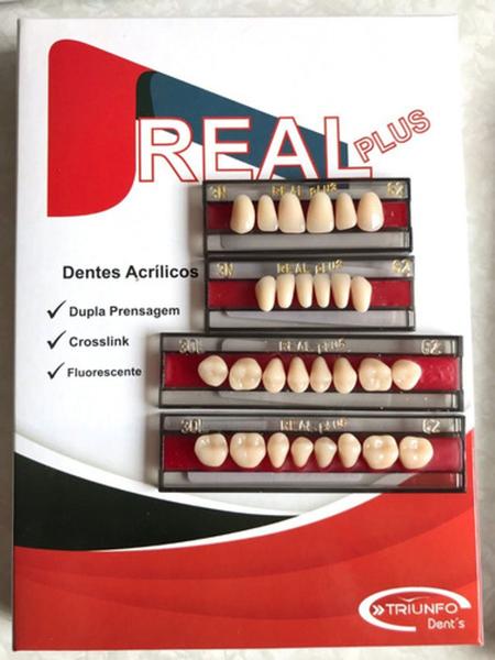 Dente Boca Completa Reposição Prótese Provisório 3n + 30l - Triunfo - Real Plus Imagem de Dente Boca Completa Reposição Prótese Provisório 3n + 30l