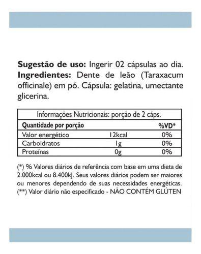 Imagem de Dente De Leão 500mg 120 Cápsulas Status Verde