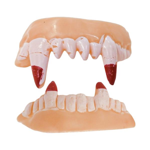 Imagem de Dentes de Vampiro com Sangue Cosplay Fantasia