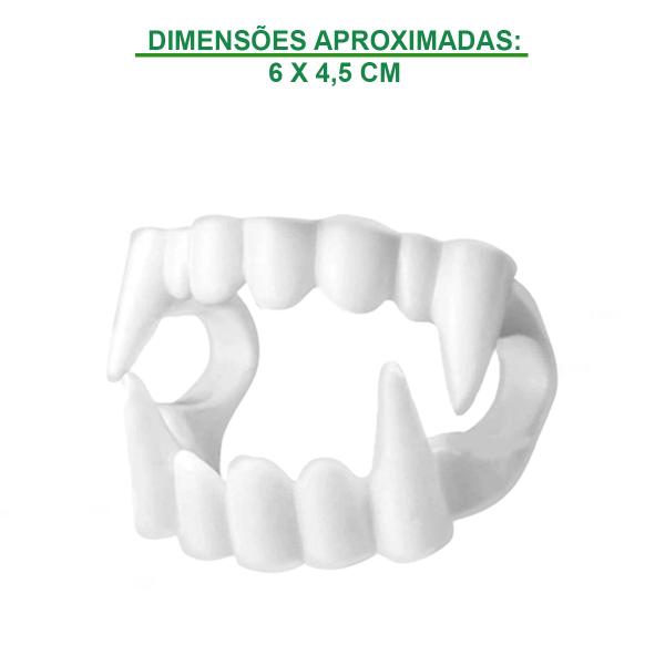 Imagem de Dentes De Vampiro Reutilizável Conde Drácula Dia Das Bruxas