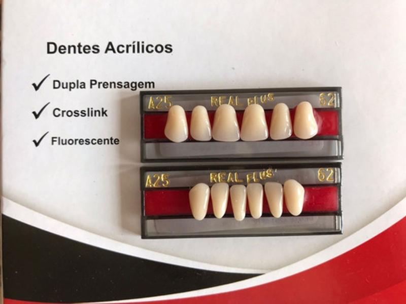 Imagem de Dentes Resina Avulsos Postiços Provisórios - A25 Superior E Inf