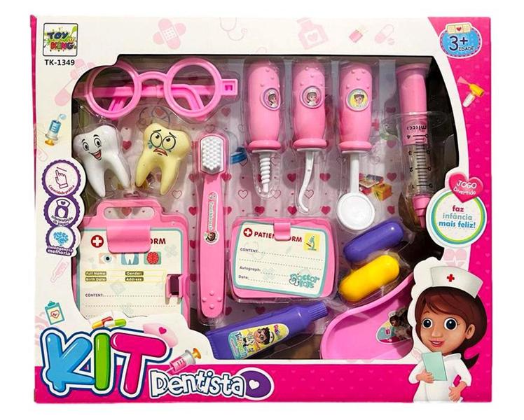 Imagem de Dentista  Infantil Kit 14 peças Educativo Profissões