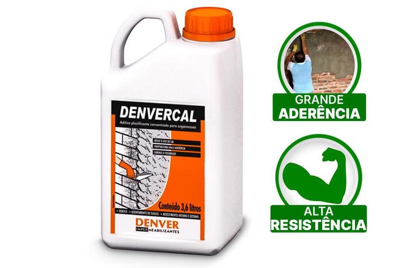 Imagem de Denvercal Aditivo Plastificante Dosado Para Argamassa 3,6L e 1L