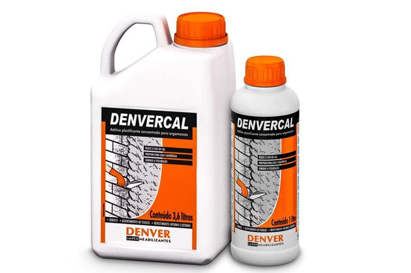 Imagem de Denvercal Aditivo Plastificante Dosado Para Argamassa 3,6L e 1L