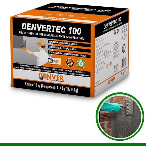 Imagem de Denvertec Impermeabilizante Resistente Flexivel Argamassa 18kg