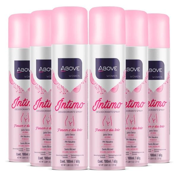 Imagem de Deo Intimo Desodorante Spray Above Women 06 unidades