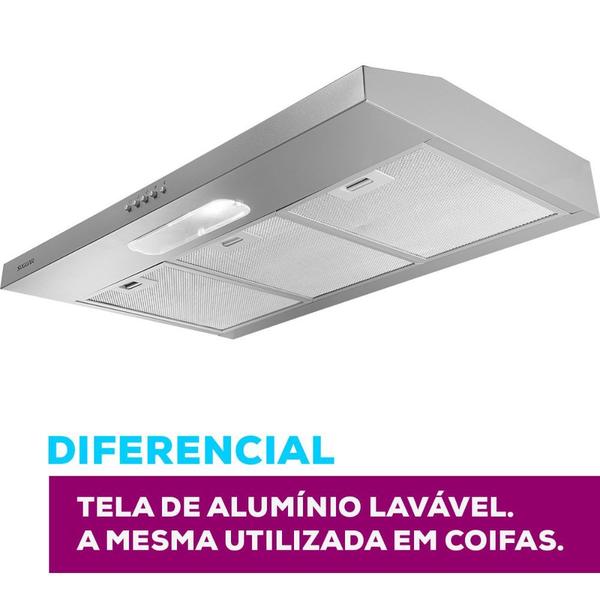 Depurador Slim Suggar DPS181PR / DPS182PR 80cm 3 Velocidades Prata Depurador Slim Suggar DPS181PR / DPS182PR 80cm 3 Velocidades Prata