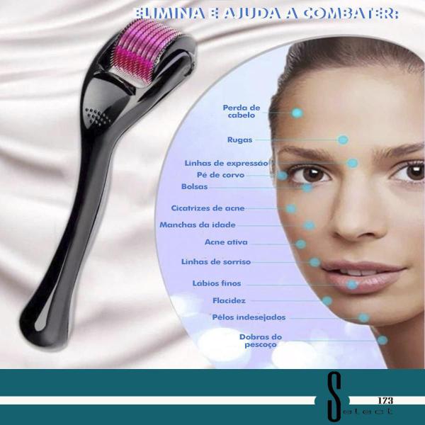 Imagem de Derma Roller Microagulhamento Terapia Facial Capilar 1,00Mm