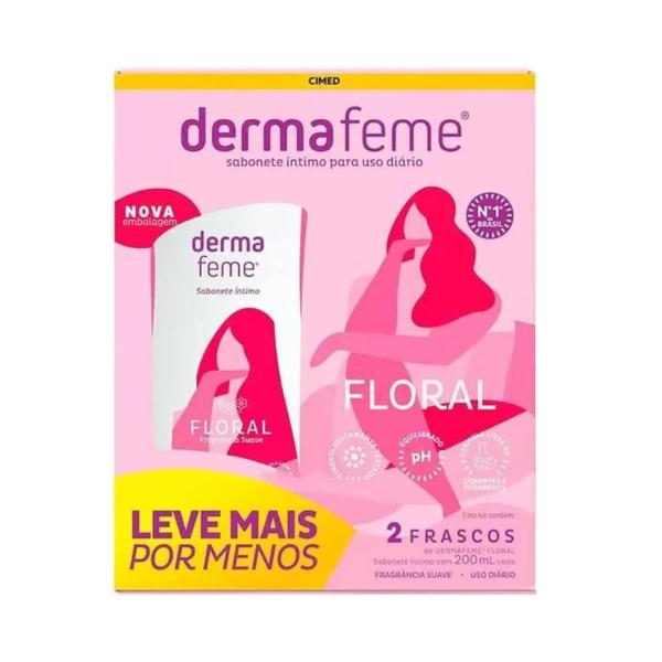 Imagem de Dermafeme Sabonete Íntimo FLORAL 2 frascos com 200ml