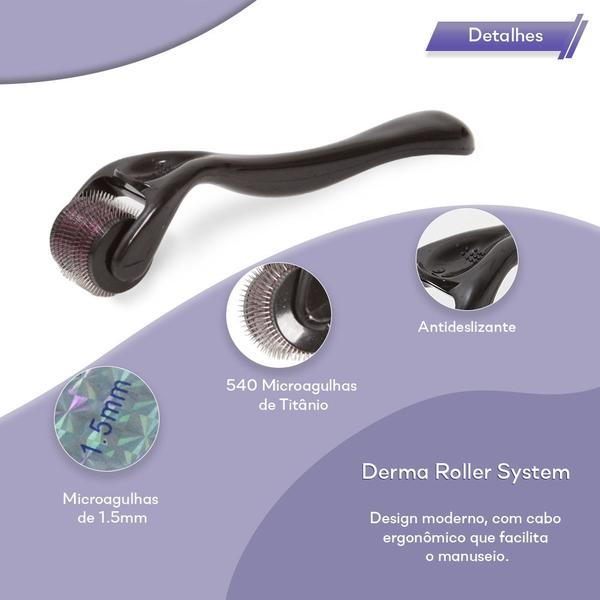 Imagem de Dermaroller 1.5mm Esfoliador de Pele Crescimento Barba