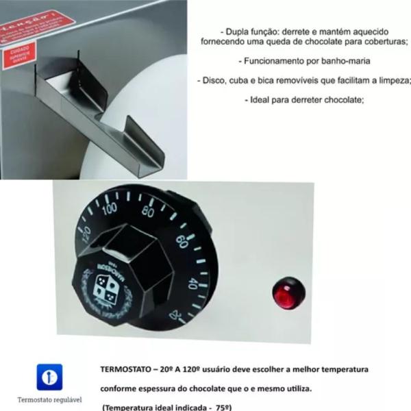 Derretedeira Chocolate Gira Choco Cuba Inox 127v Marchesoni Imagem de Derretedeira Chocolate Gira Choco Cuba Inox 127v Marchesoni