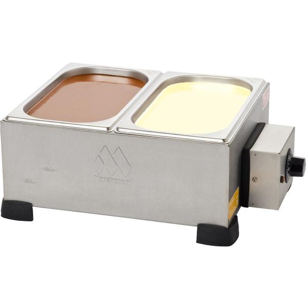 Derretedeira de Chocolate Elétrica Industrial 2 Cubas Inox 2,5 kg Marchesoni Imagem de Derretedeira de Chocolate Elétrica Industrial 2 Cubas Inox 2,5 kg Marchesoni