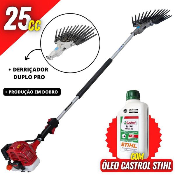 Imagem de Derriçadeira Kawashima Com Garra Dupla Ideal Para Alta Produtividade na Colheita + Óleo 2T Stihl