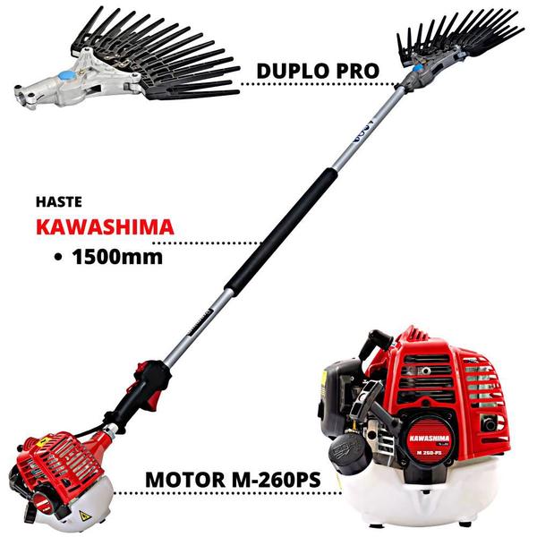 Imagem de Derriçadeira Premium Duplo Pro Kawashima KWD2610DL com Haste Longa 1500mm e Motor Kawashima 25,6cc