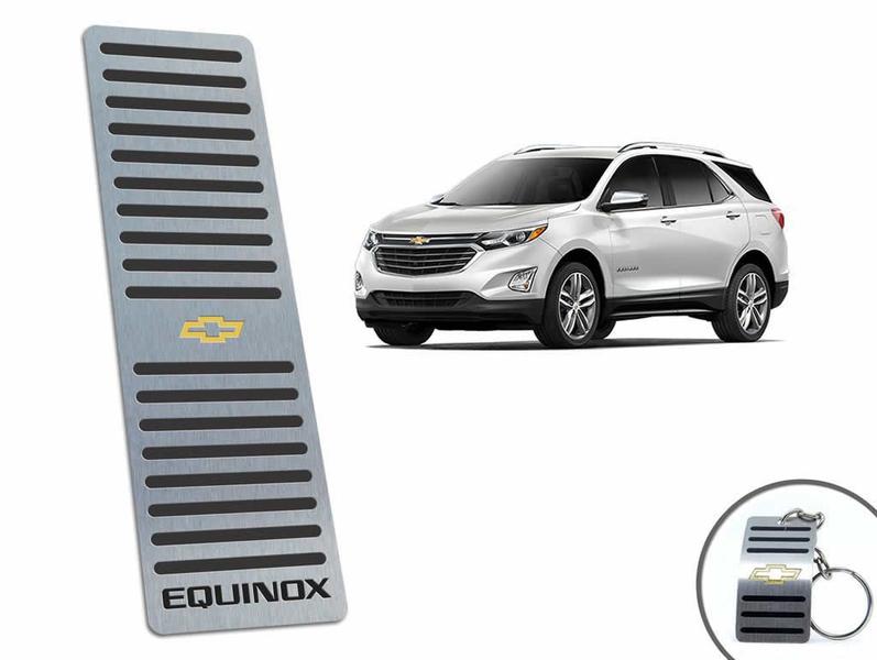 Imagem de Descanso De Pé Chevrolet Equinox 2018 2019 Aço Inox Preto