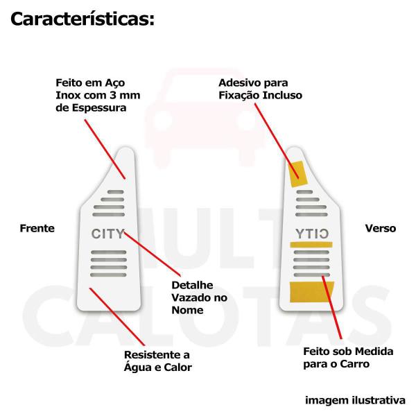 Imagem de Descanso De Pé Honda City 2015 A 2021 Aço Escovado Prata