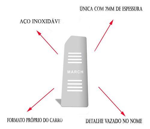 Imagem de Descanso De Pé Nissan March Todos Aço Escovado Prata